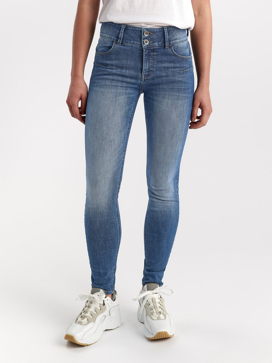 LILLY Blå slim fit shaping jeans