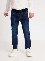 SIGGE slim regular jeans med ribbed waist
