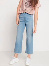 Narrow wide cropped jeans