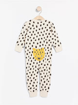 Pyjamas med leopardprint og applikation