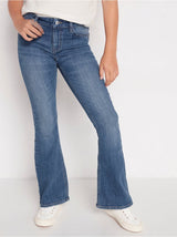 Blå bootcut slim fit jeans