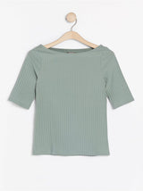 Ribbed jersey top