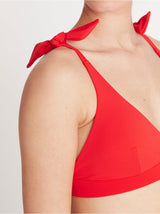 Triangel bikini top med binde detaljer