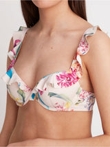 T-shirt bikini-bh med blomstermønster