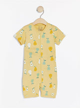 Light yellow pyjamas with pear pattern