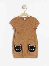 Mønstret tunika med katte lommer