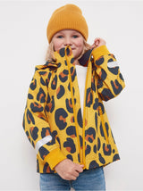 Softshell jakke med leopard mønster