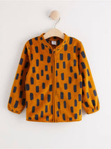 Mønstret fleece jakke