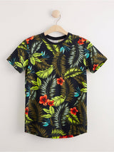 Lang t-shirt med hawaii-tryk