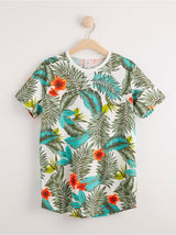 Lang t-shirt med hawaii-tryk