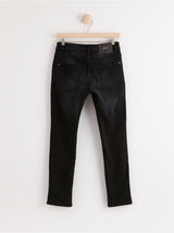 Regular fit straight leg lined sorte jeans