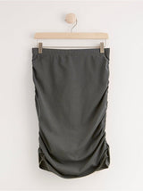 Kort jersey nederdel med samlinger