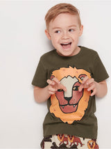 T-shirt med løveprint