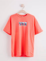 Neon t-shirt med print