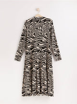 Jersey kjole i zebra mønster