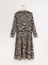 Jersey kjole i zebra mønster