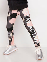 Activewear leggings med camouflage tryk
