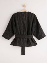 Mønstret kort kimono