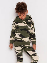 Oversized camouflage hættetrøje