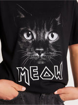 T-shirt med katte print
