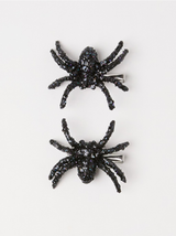 2-pak hårspænder med glitrende edderkopper