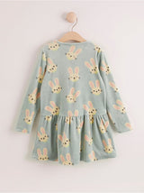 Velour kjole med kaniner