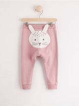 Jersey-bukser med kanin-applikation bagpå