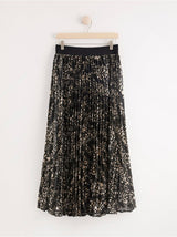 Plisseret nederdel med mønster