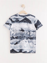 Kortærmet t-shirt med bjerg print