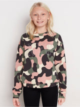 Camouflage sweatshirt med rhinestones