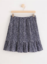 Kort mønstret nederdel