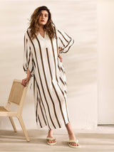 Striped kjole
