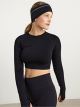 Seamless cropped sports top
