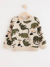 Sweatshirt med dinosaurus