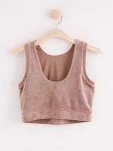 Cropped velour top