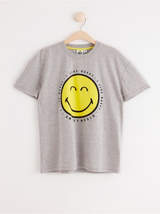 T-shirt med smiley print