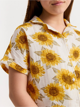 Kortærmet skjorte med solsikker