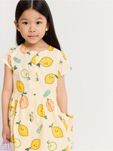 Kortærmet kjole med citroner