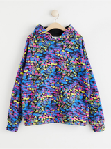 Foret hoodie med neon print