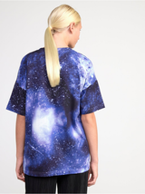 Oversized t-shirt med space print