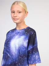 Oversized t-shirt med space print