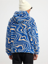 Fluffy hoodie med print