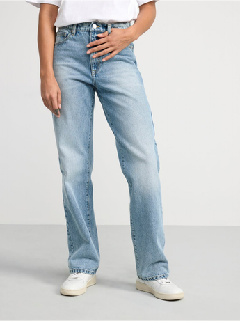 FRANKA high waist straight jeans med ekstra long leg