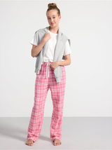 Pyjamasbukser i flannel med ternet mønster