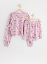 Pyjamas med cupcake-print