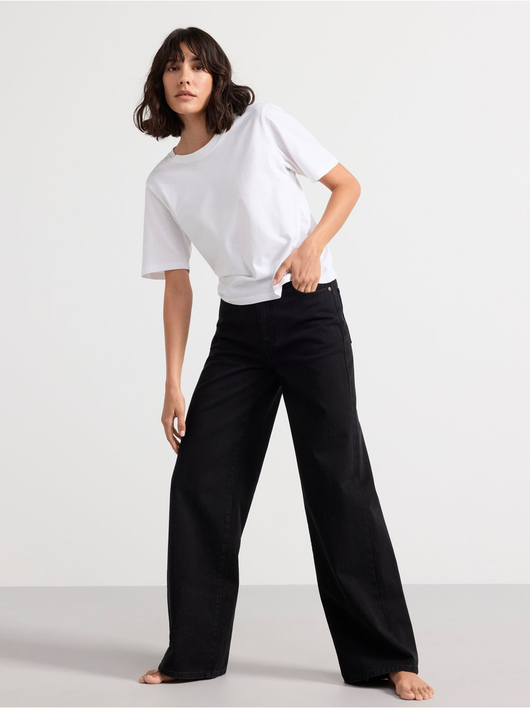 JACKIE Extra wide high waist jeans – Lindex Danmark