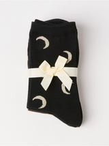 4-pak sokker med stjerner og måne