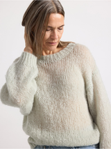 Strikket sweater i uldblanding