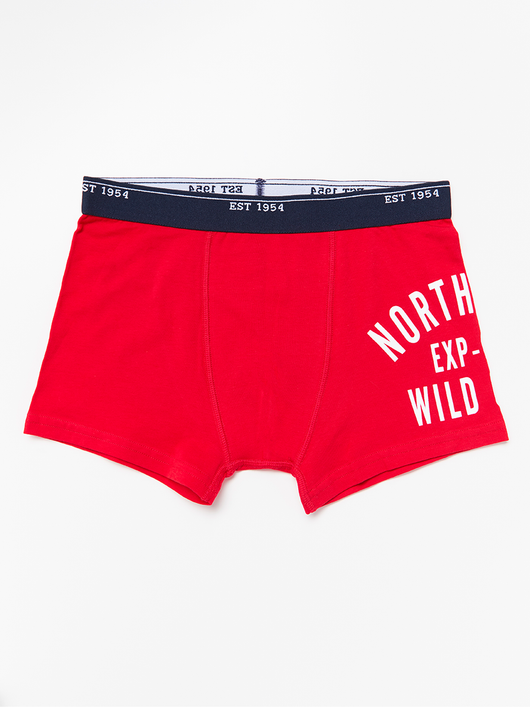 Røde boxer shorts med print