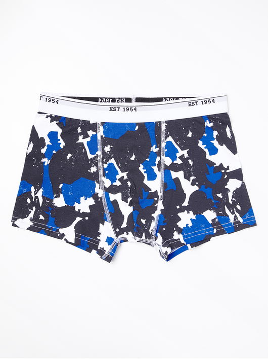 Boxer shorts med blåt camouflage print